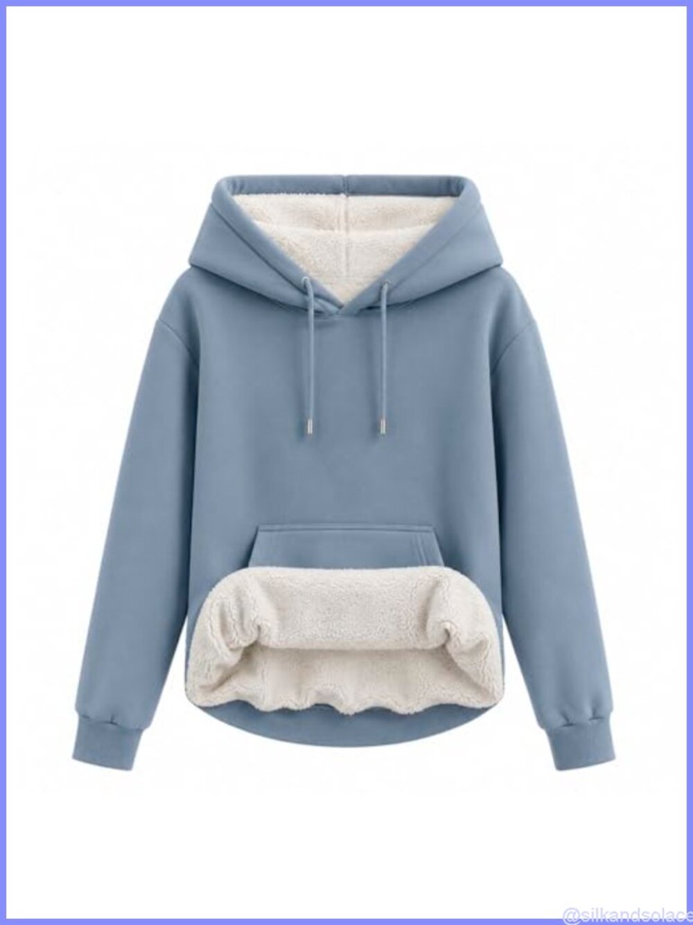 Sherpa Lined Hoodie Pullover Sweatshirt Kangaroo Pocket Women's